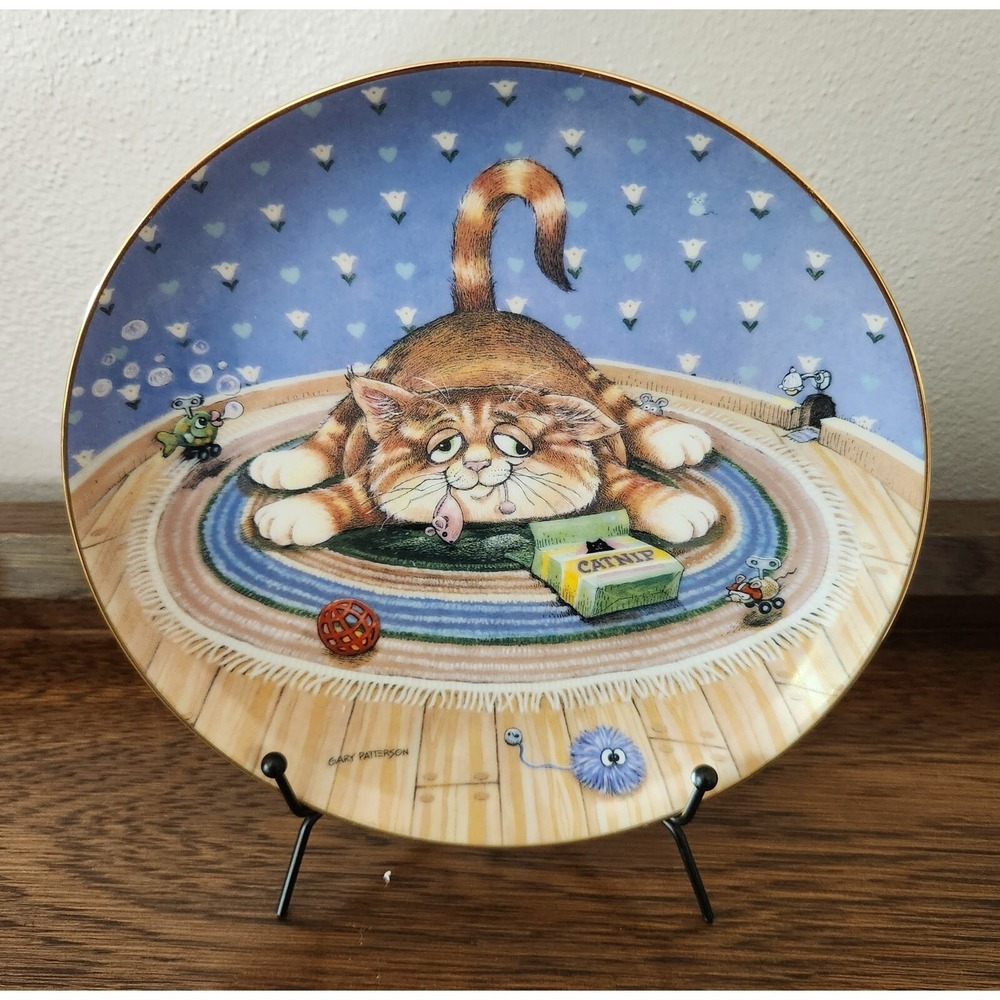 Gary Patterson Comical Cats Danbury Mint Vintage Plate "Happiness" 1996